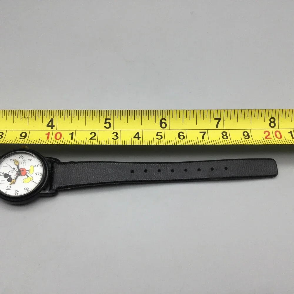 Lorus Disney Mickey Mouse Womens Watch Black Plastic New Battery
